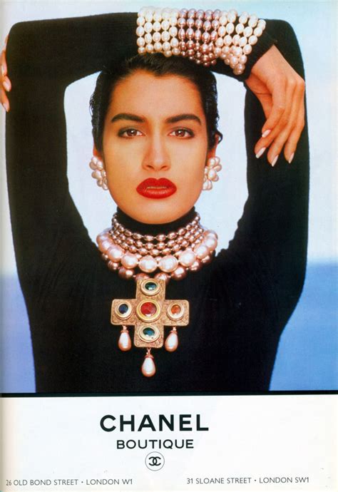 chanel fashion advertisements 1980-1990|Chanel fashion model.